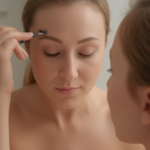 Texto Alternativo: sobrancelhas perfeitas em casa em 3 passos sendo modeladas com pinça.