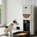 Comedouros automáticos pet tech com controle por aplicativo e alimentação programada.