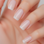 Glass nails com acabamento translúcido e brilho efeito vidro nas unhas.