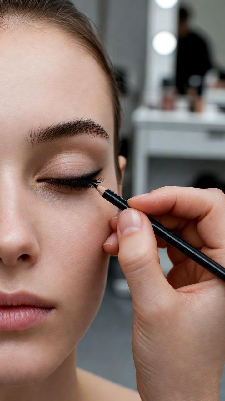 Delineado borrado estilo messy cool 2026, esfumado e moderno.