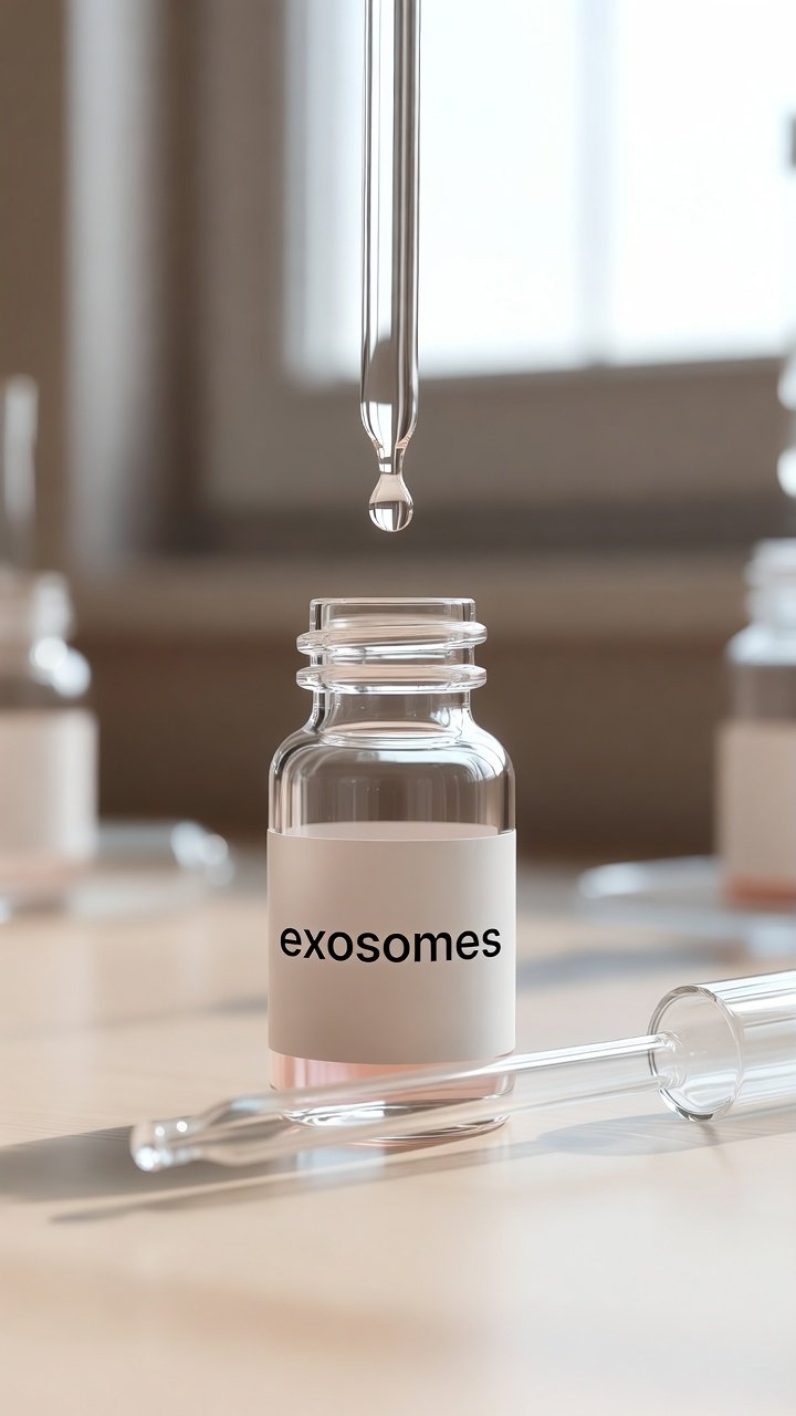 Fragmento de DNA e exossomos como tema de regeneração da pele.