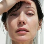 Estresse e dor de cabeça com sinais de alerta no corpo.