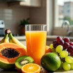 Frutas da época em combinações saudáveis para sucos naturais.